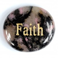 Faith Rhodonite Word Stone
