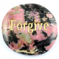 Forgive Rhodonite Word Stone