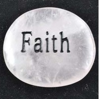 Faith Rose Quartz Word Stone