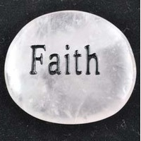 Faith Rose Quartz Word Stone