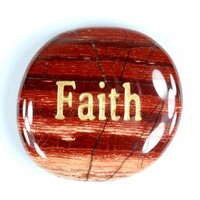 Faith Jasper Snakeskin Red Word Stone