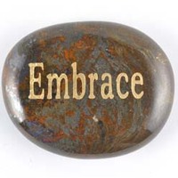Embrace Tiger Iron Word Stone