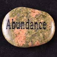 Abundance Unakite Word Stone
