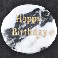 Happy Birthday Jasper Zebra Black &amp; White Word Stone