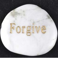 Forgive Jasper Zebra Black &amp; White Word Stone