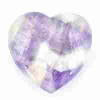 Chevron Amethyst Heart Carving [Medium]