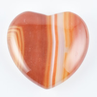 Banded Carnelian Heart Carving [Medium]