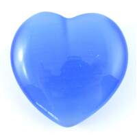 Dark Blue Cat Eye Heart Carving [Medium]