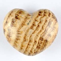Picture Jasper Heart Carving [Medium]
