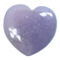 Dark Purple Lepidolite Heart Carving [Medium]