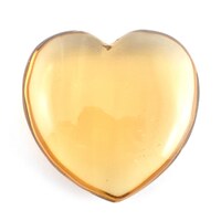 Amber Obsidian Heart Carving [Medium]