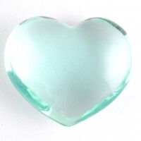Light Blue Obsidian Heart Carving [Medium]