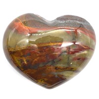 Red Picture Stone Heart Carving [Medium]
