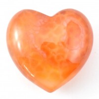 Fire Agate Heart Carving [Small]