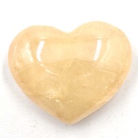 Citrine Angel Aura Heart Carving [Small - Type 1]