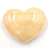 Citrine Angel Aura Heart Carving [Small - Type 1]