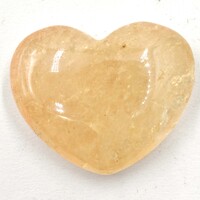 Citrine Angel Aura Heart Carving [Small - Type 2]