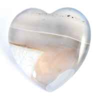 Grey Agate Heart Carving [Small]
