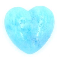 Blue Aragonite Heart Carving [Small]