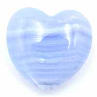 Blue Lace Agate Heart Carving [Small - Type 1]