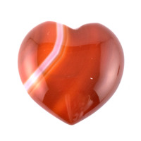 Banded Carnelian Heart Carving [Small]