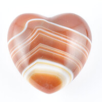 Banded Carnelian Heart Carving [Small]