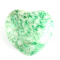 Green Spot Jade Heart Carving [Small]