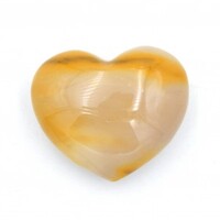 Yellow Mookaite Heart Carving [Small]