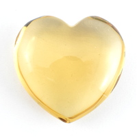 Amber Obsidian Heart Carving [Small]