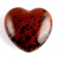 Mahogany Obsidian Heart Carving [Small]