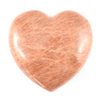 Peach Moonstone Heart Carving [Small]