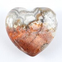 Red Crazy Lace Agate Heart Carving [Small]