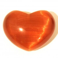 Brown Cat Eye Heart Carving [Small]