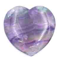 Rainbow Fluorite Heart Carving [Extra Large]