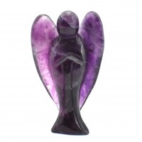 Purple Fluorite Angel Carving [Large]