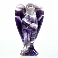 Chevron Amethyst Angel Carving [Medium]