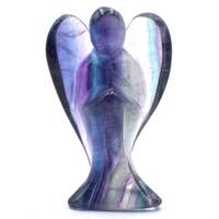 Rainbow Fluorite Angel Carving [Small]