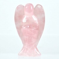 Rose Quartz Angel Carving [Medium]