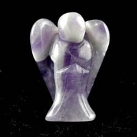 Chevron Amethyst Angel Carving [Mini]