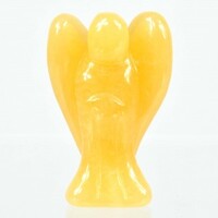 Orange Calcite Angel Carving [Small]