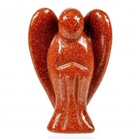Gold Goldstone Angel Carving [Small]