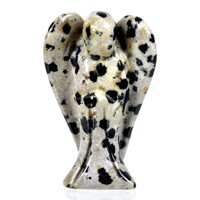 Dalmatian Jasper Angel Carving [Small]