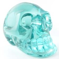 Blue Obsidian Crystal Skull Carving [Man Made - Large]