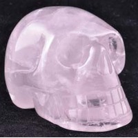 Rose Quartz Crystal Skull Carving