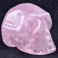 Rose Quartz Crystal Skull Carving