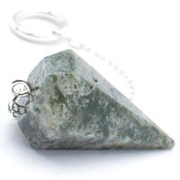 Tree Agate Six Sided Pendulum