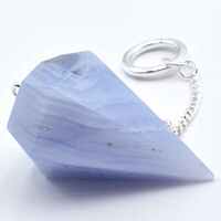 Blue Lace Agate Six Sided Pendulum