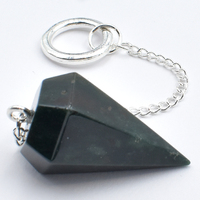 Bloodstone Six Sided Pendulum