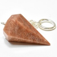 Cream Moonstone Six Sided Pendulum