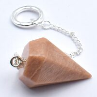 Cream Moonstone Six Sided Pendulum